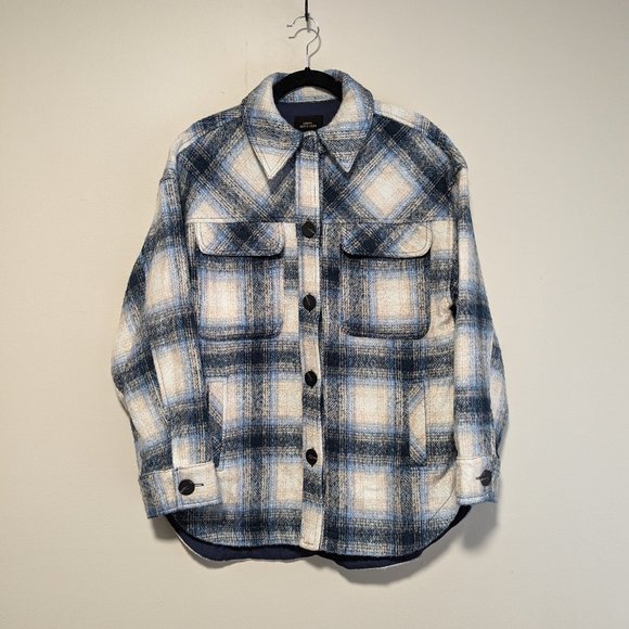 Urban Outfitters Wool Check Shirt Jacket - Picture 5 of 7